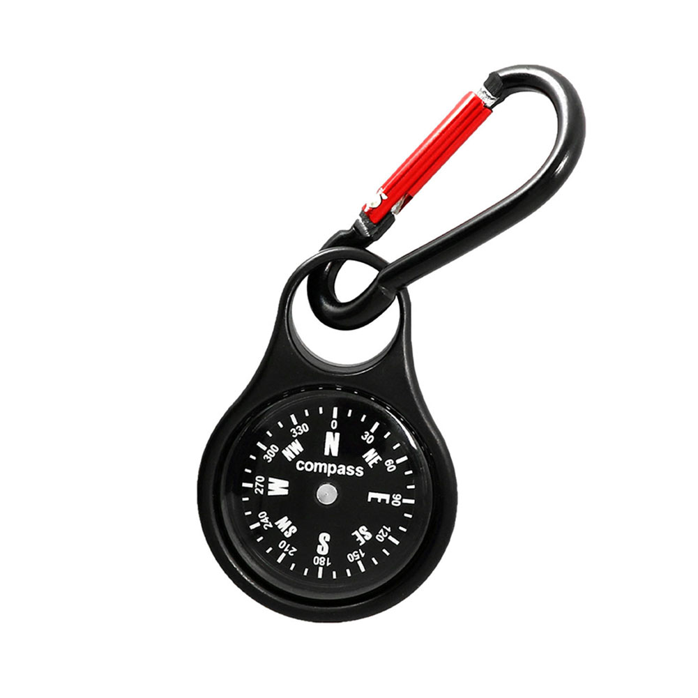 Compass Keychain Mini - Mini Survival Compass with Carabiner Lightweight