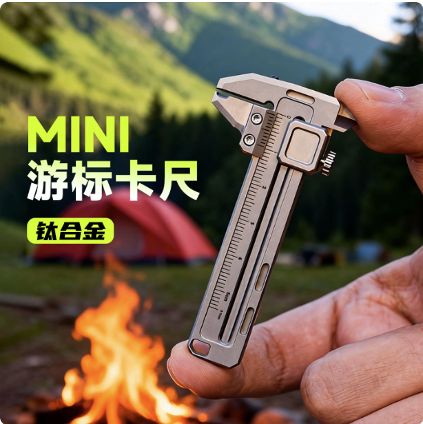 Mini Titanium Alloy Vernier Ca - Edc Car Carry recension och pris