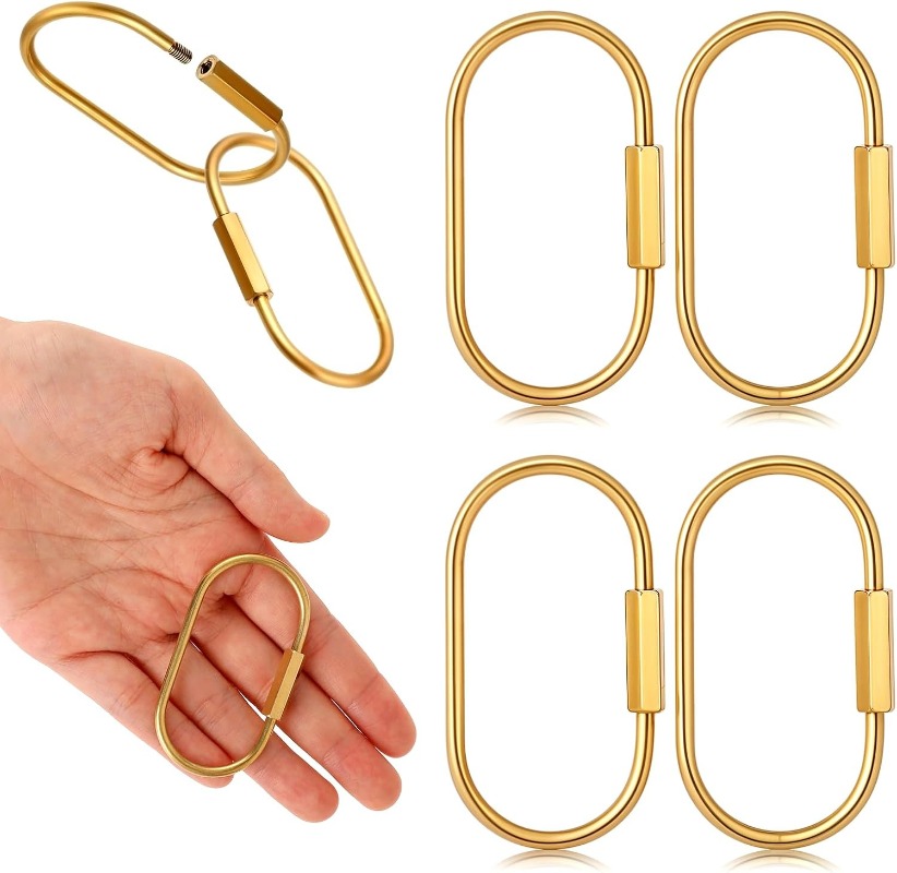 Solid Brass Screw Keychain D-S - Edc Car Carry recension och pris