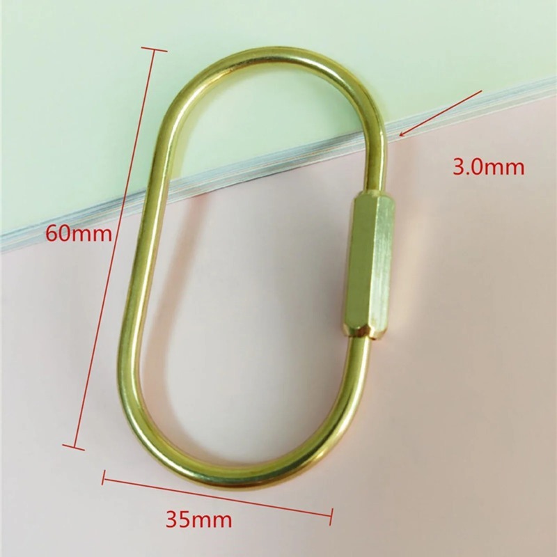 Solid Brass Screw Keychain D-S - Edc Car Carry recension och pris