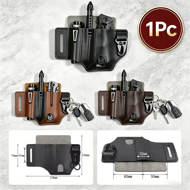 EDC PU Leather Tool Pouch Mult - Leather Edc. Carry Pouch recension och pris