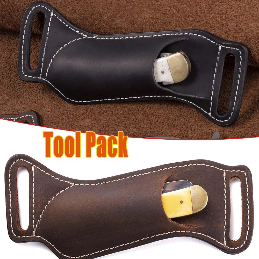 Tactical EDC Folding Knife She - Leather Edc. Carry Pouch recension och pris