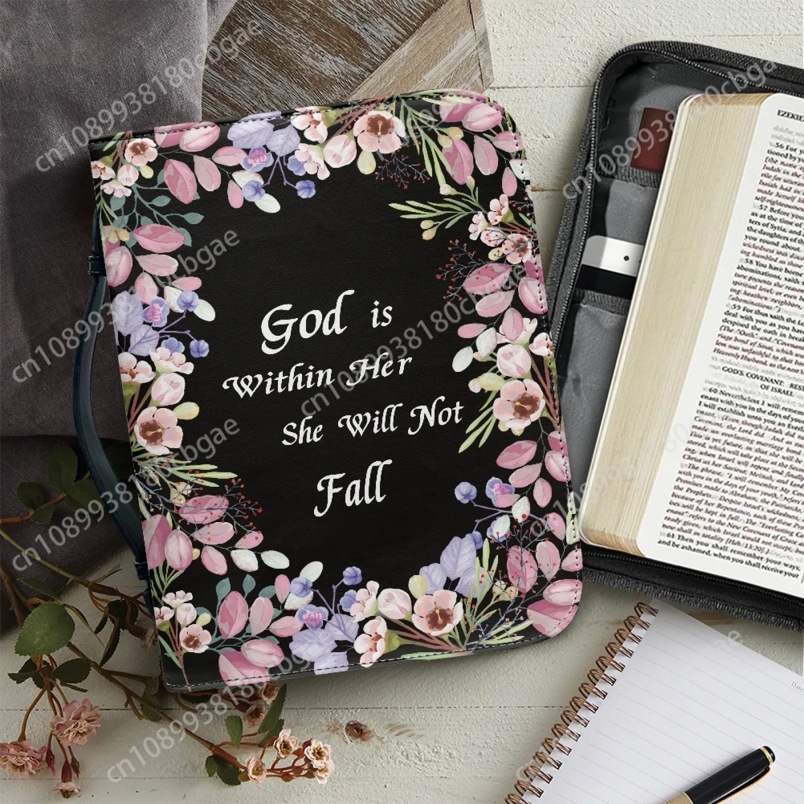 Flowers Verse Pattern Leather  - Edc Carry Bag recension och pris