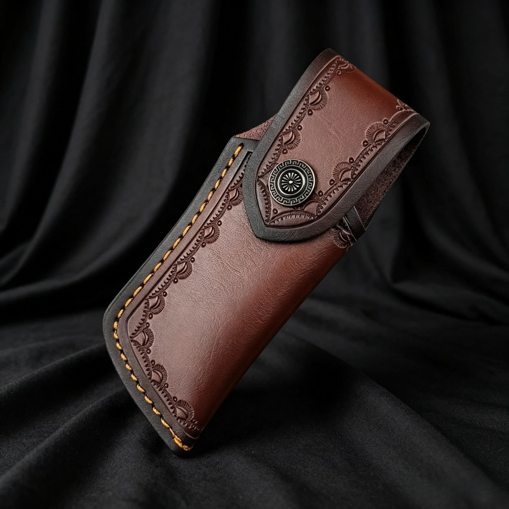 Collectible Embossed Genuine L - Leather Edc. Carry Pouch recension och pris