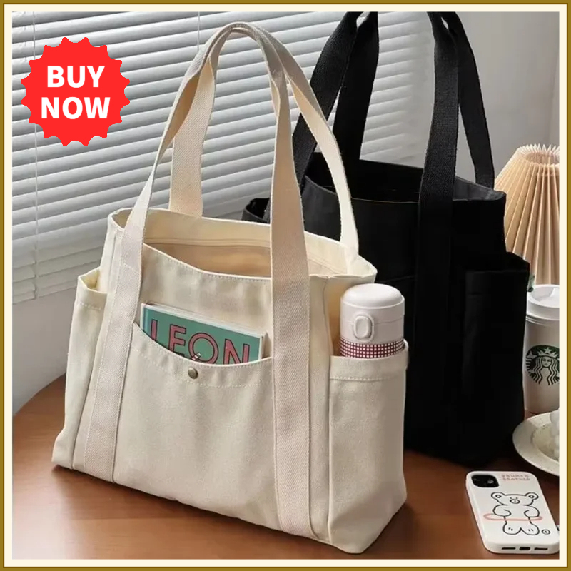 Large Capacity Canvas Tote Bag - Edc Carry Bag recension och pris