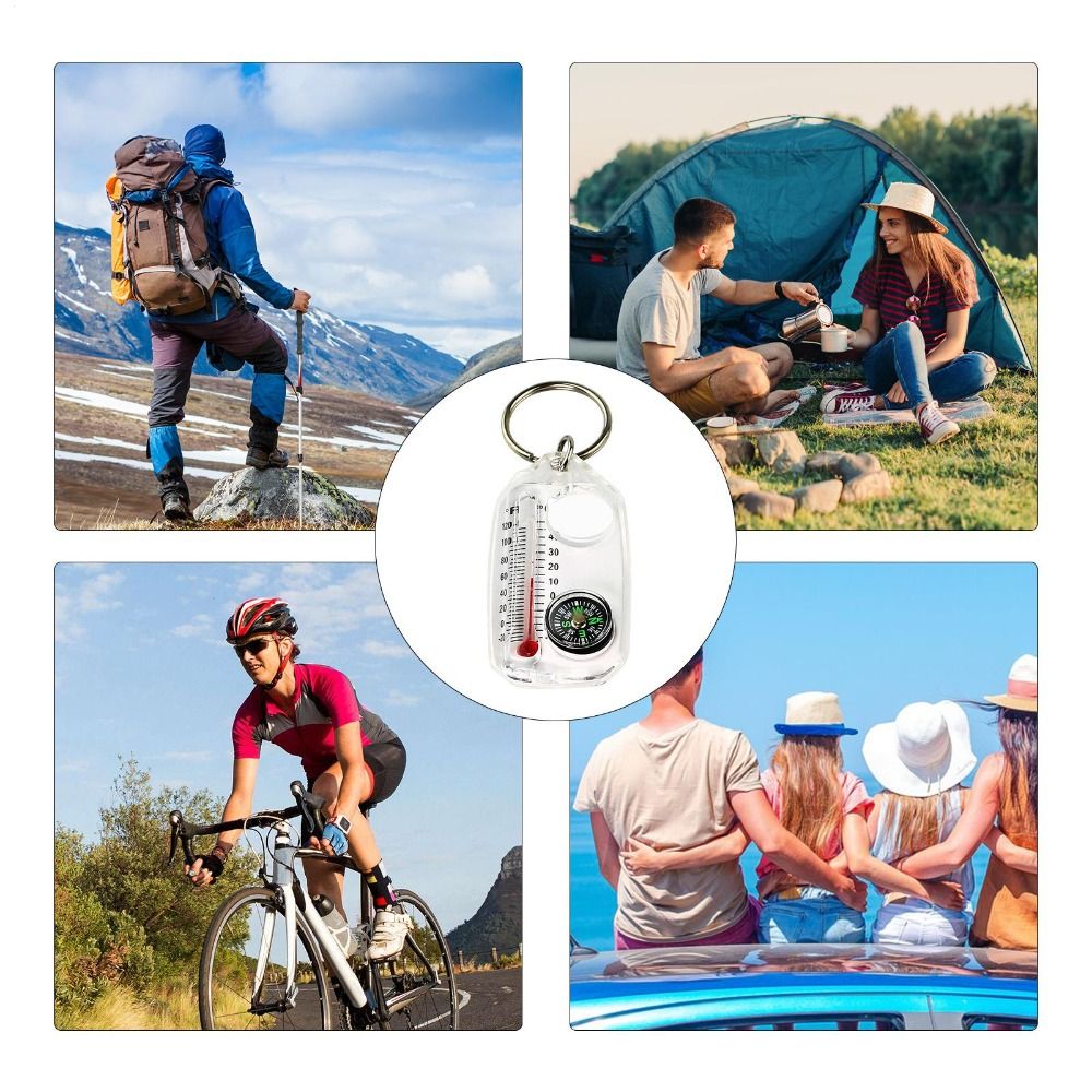 Portable 3-in-1 Function Mini  - Compass Keychain Mini recension och pris